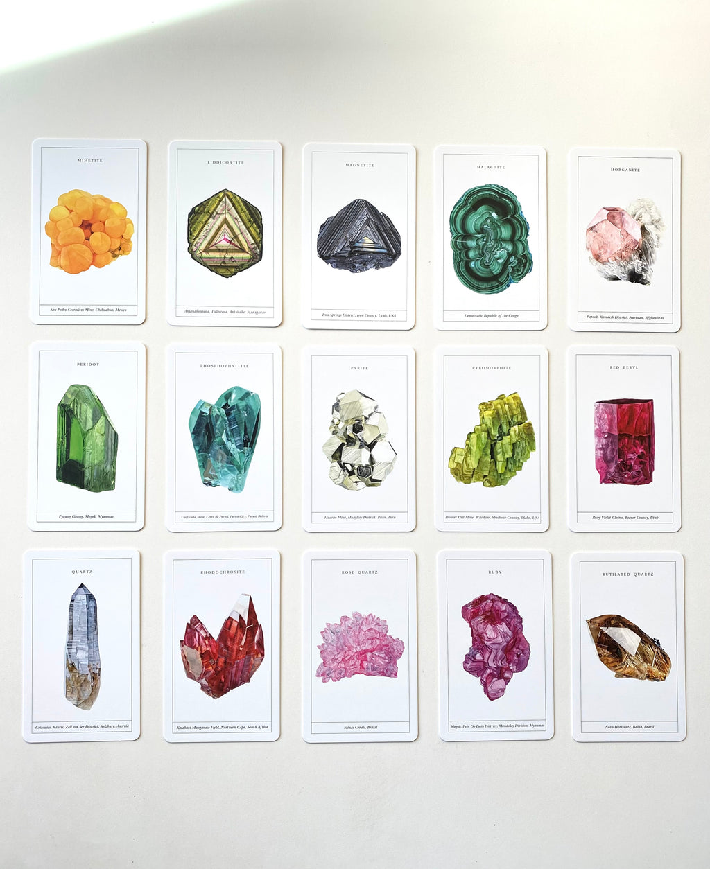 Mineralogy Collectors Cards- 65 Luxury Card Deck