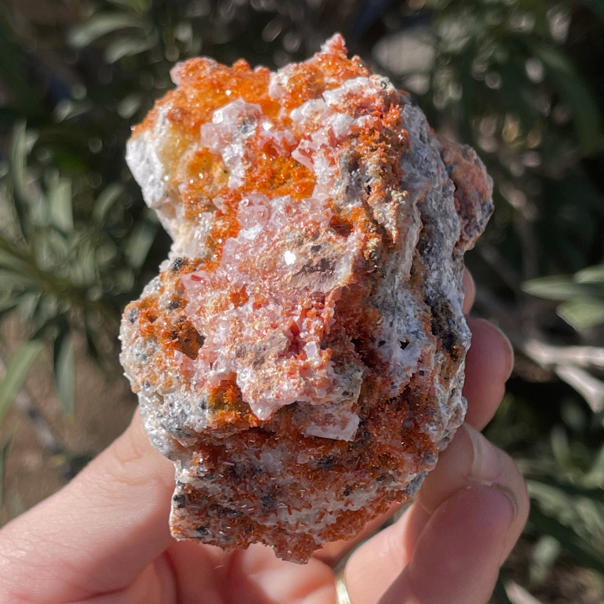 MN0013-Vanadinite On Calcite