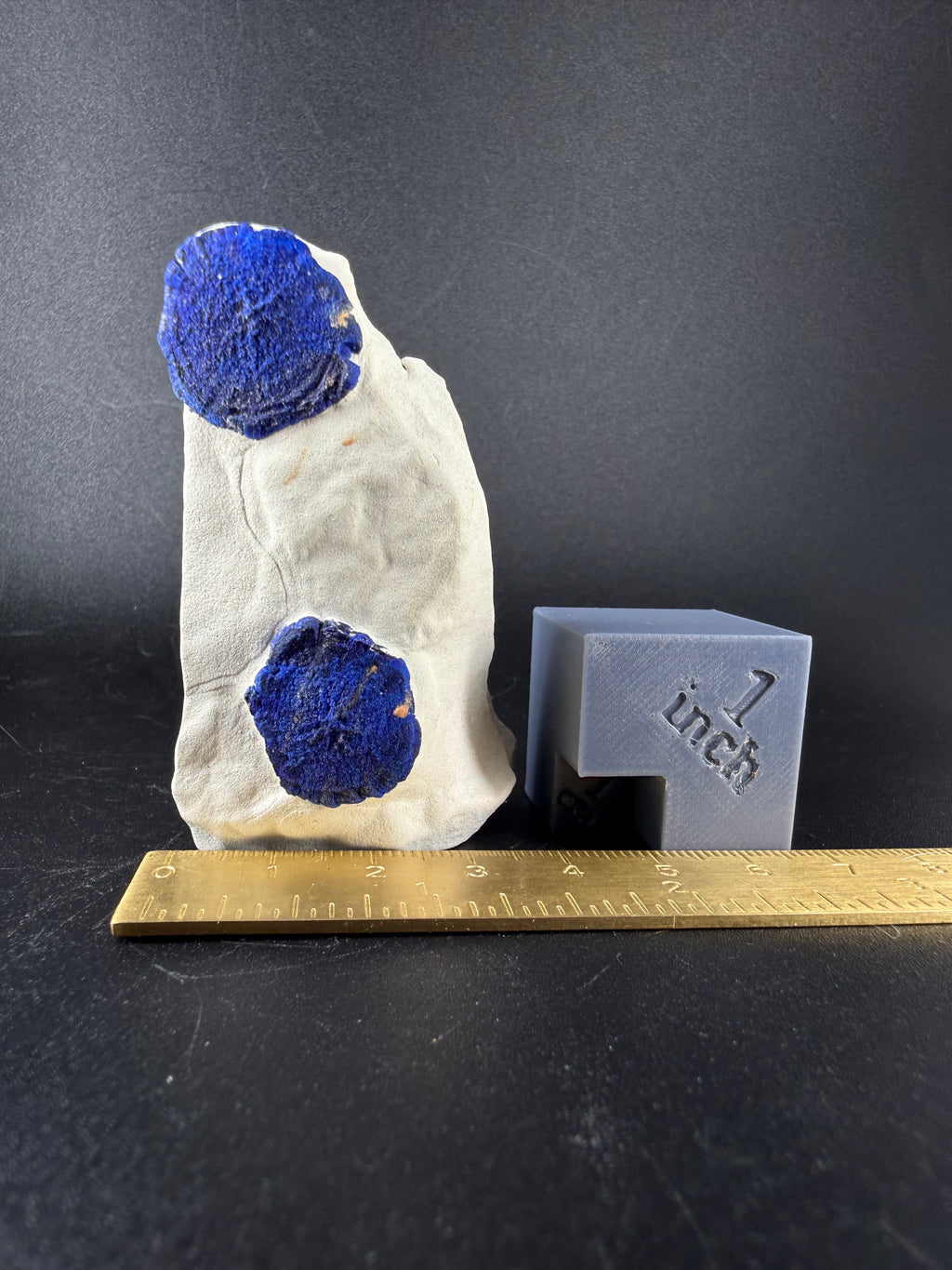 Azurite "suns"
