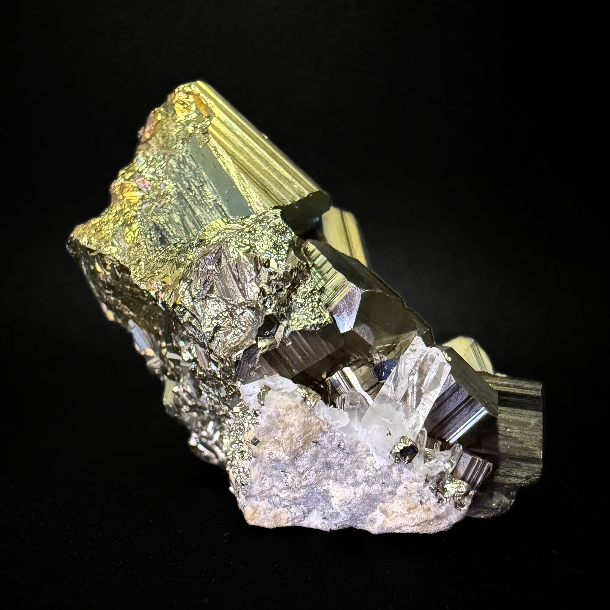 Pyrite with Iridescent