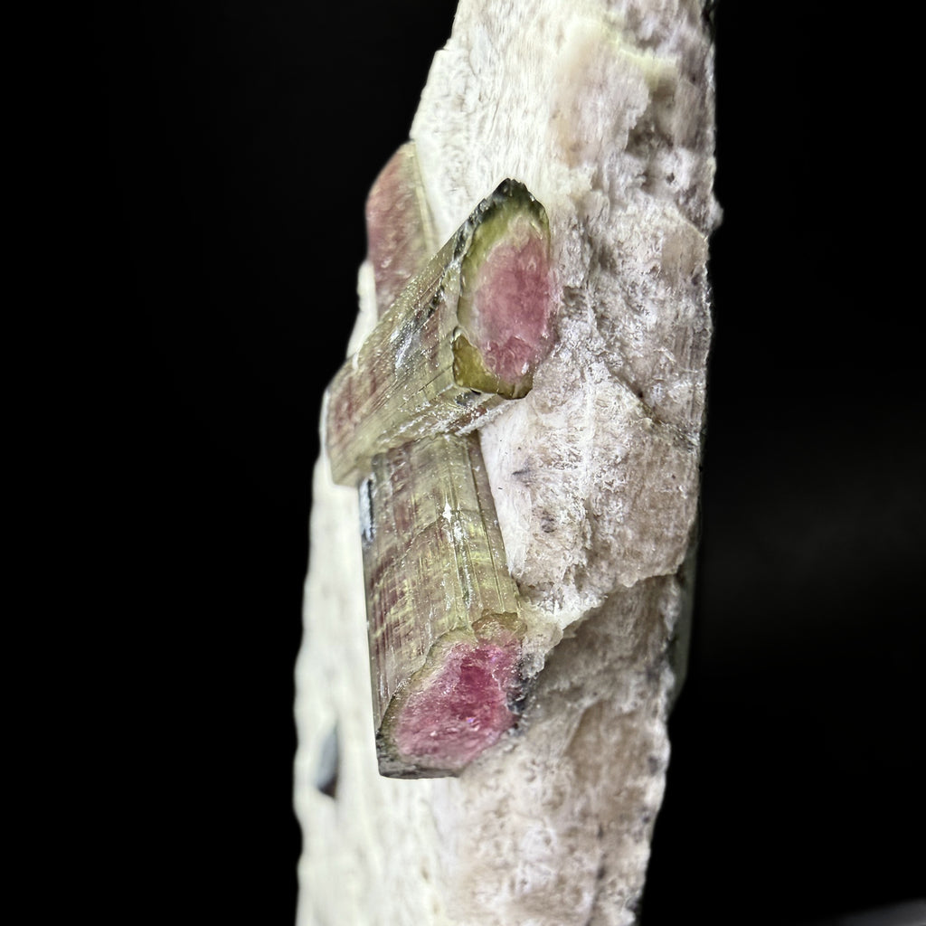 Tourmaline on Feldspar