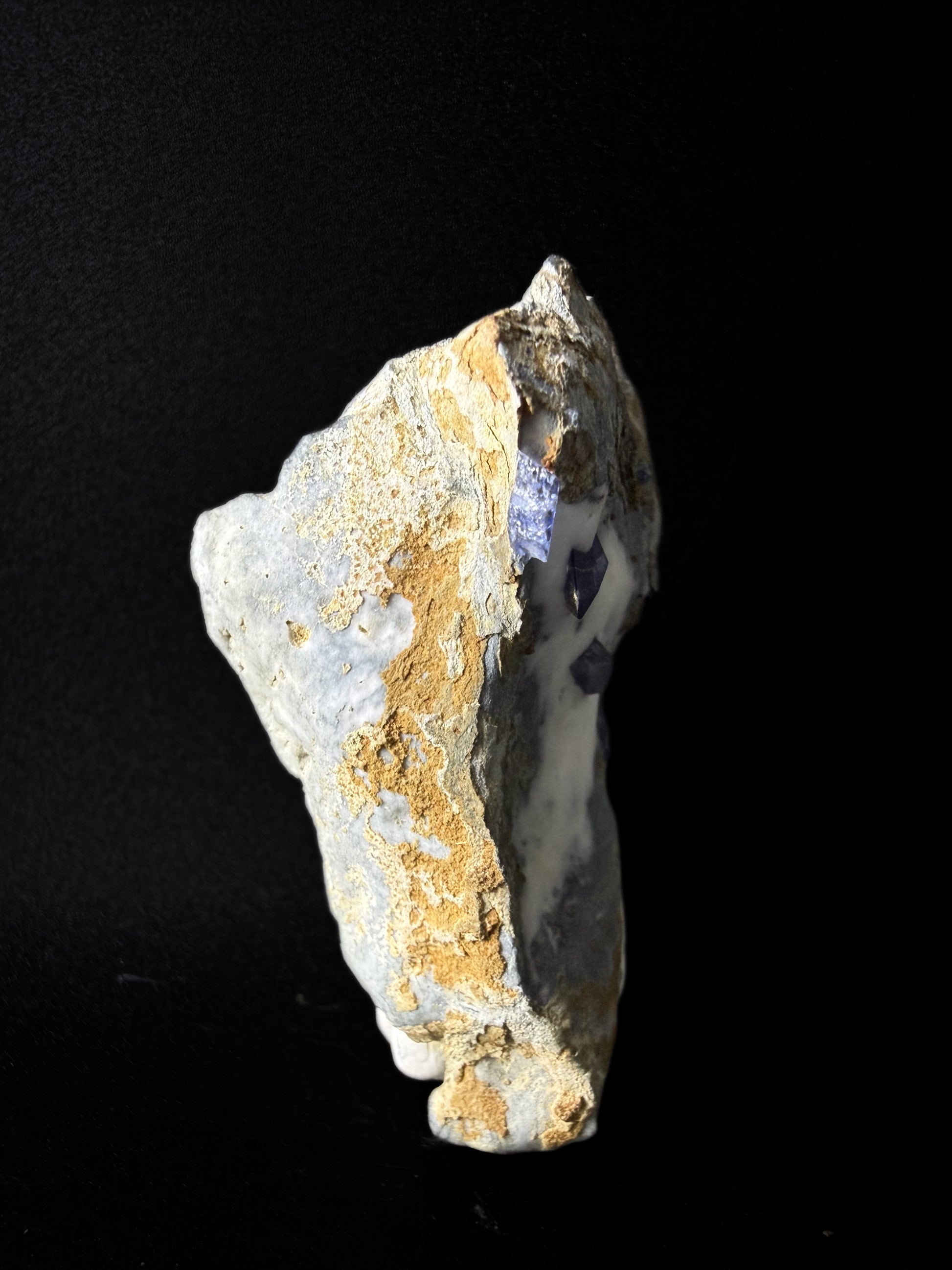 Benitoite with Neptunite & Natrolite