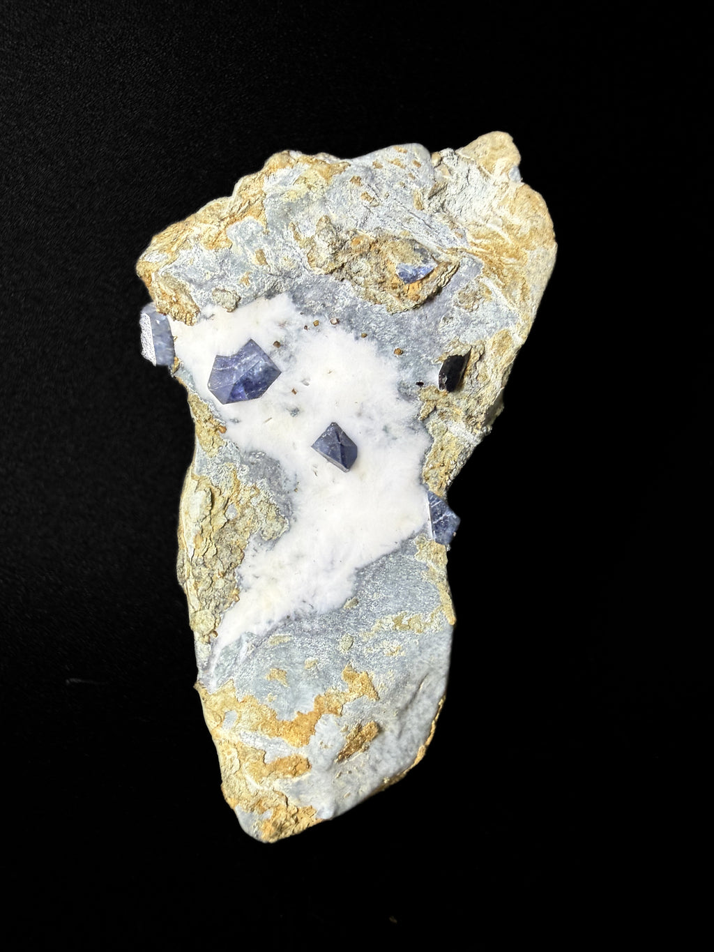 Benitoite with Neptunite & Natrolite