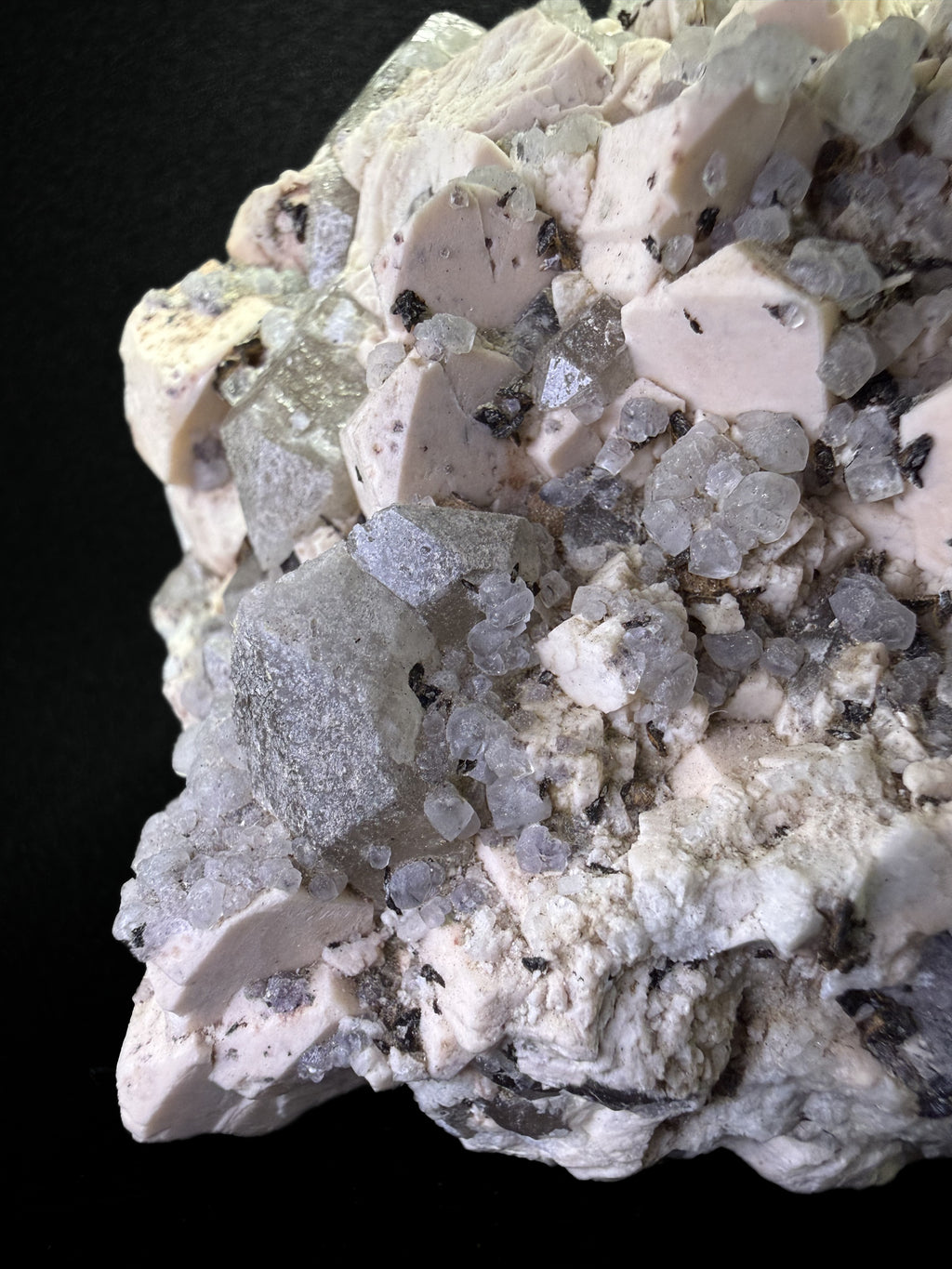 Fluorite, Microline and Smoky Quartz