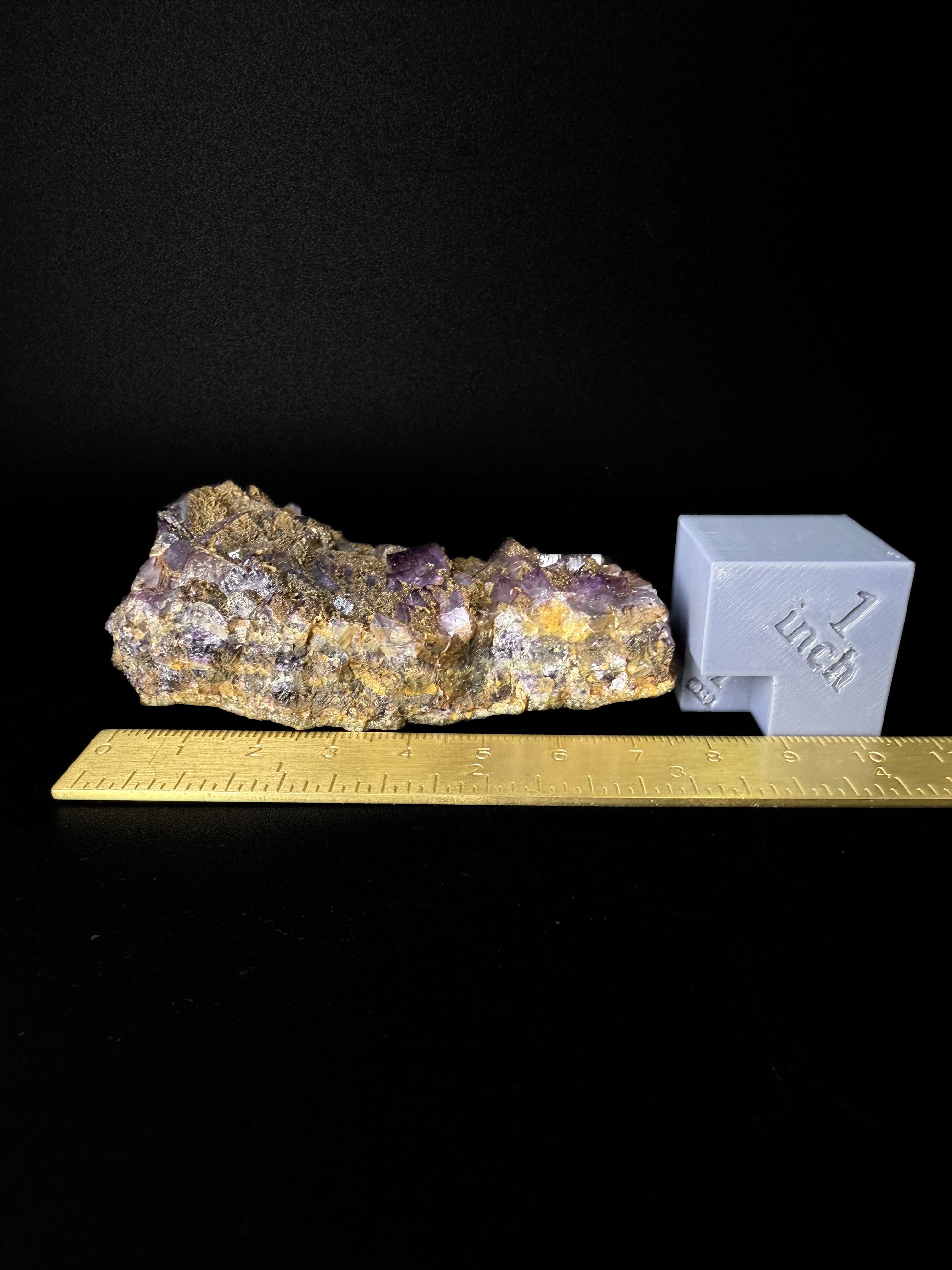 Quartz and Dolomite on Fluorite