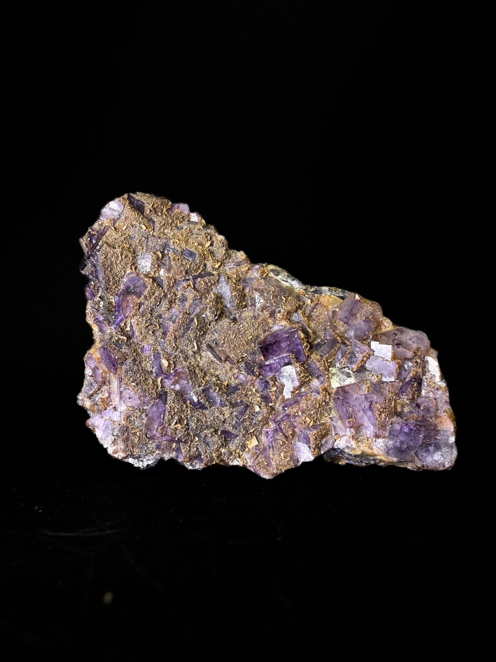 Quartz and Dolomite on Fluorite