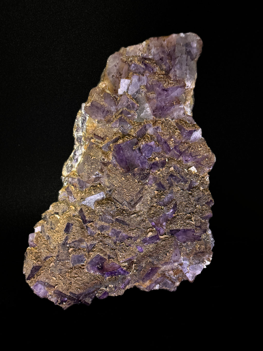 Quartz and Dolomite on Fluorite