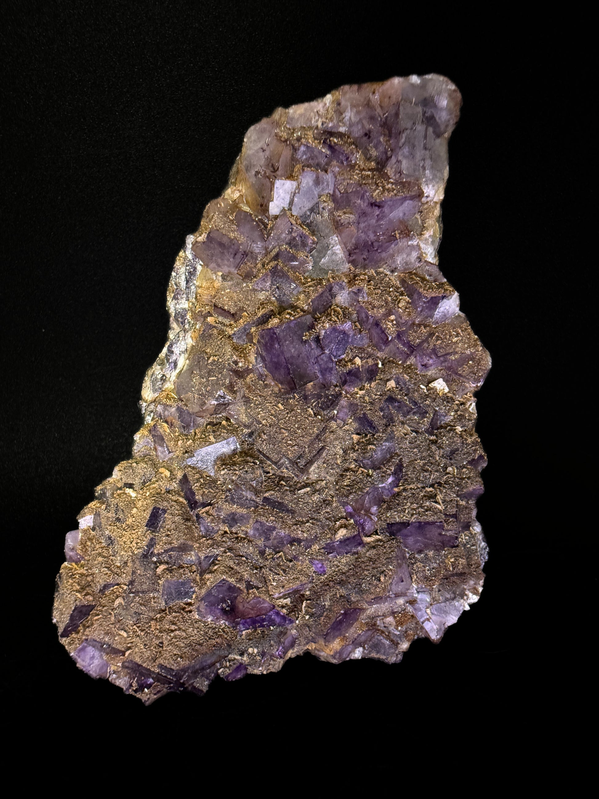 Quartz and Dolomite on Fluorite