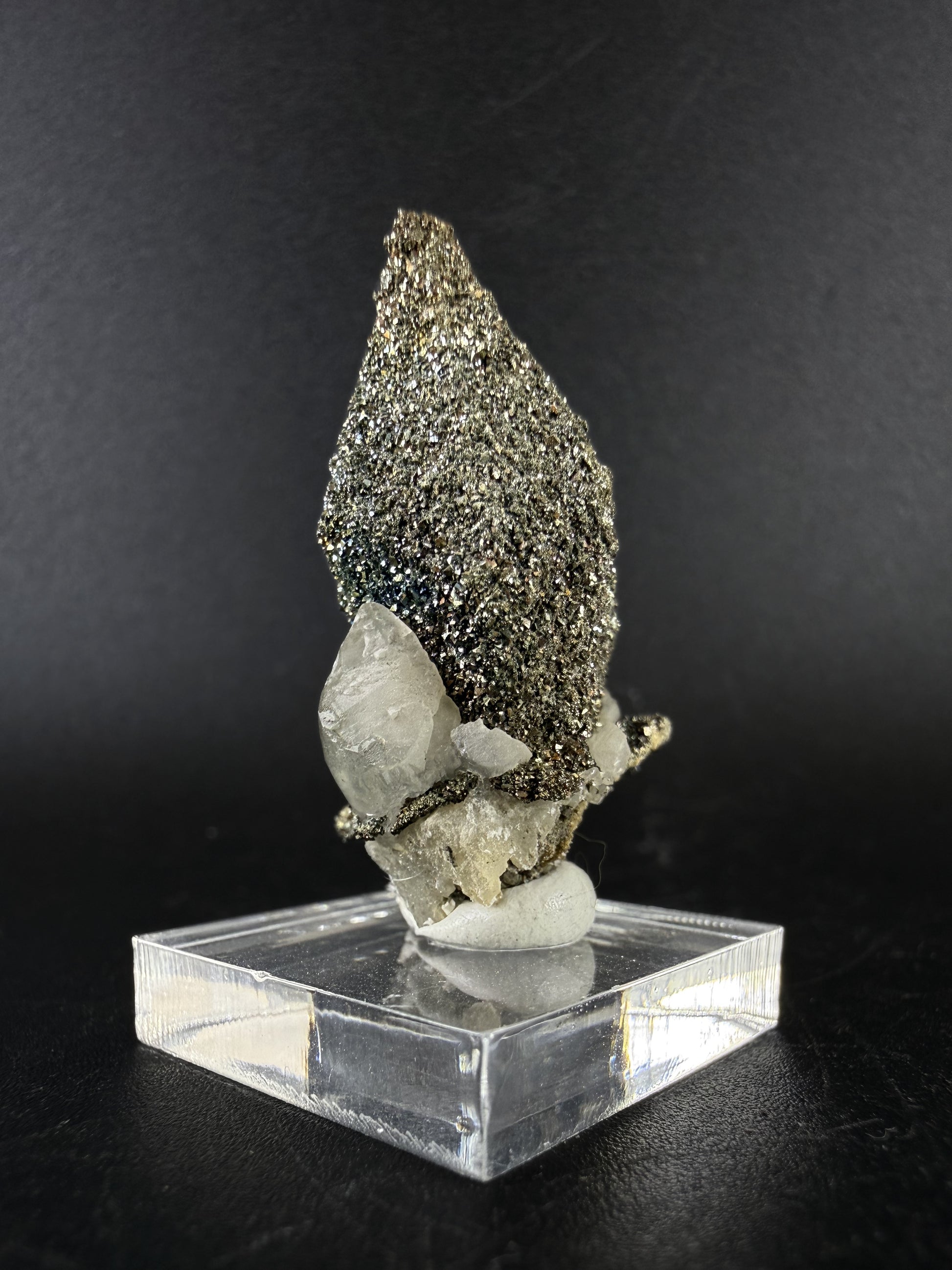 Marcasite on Calcite