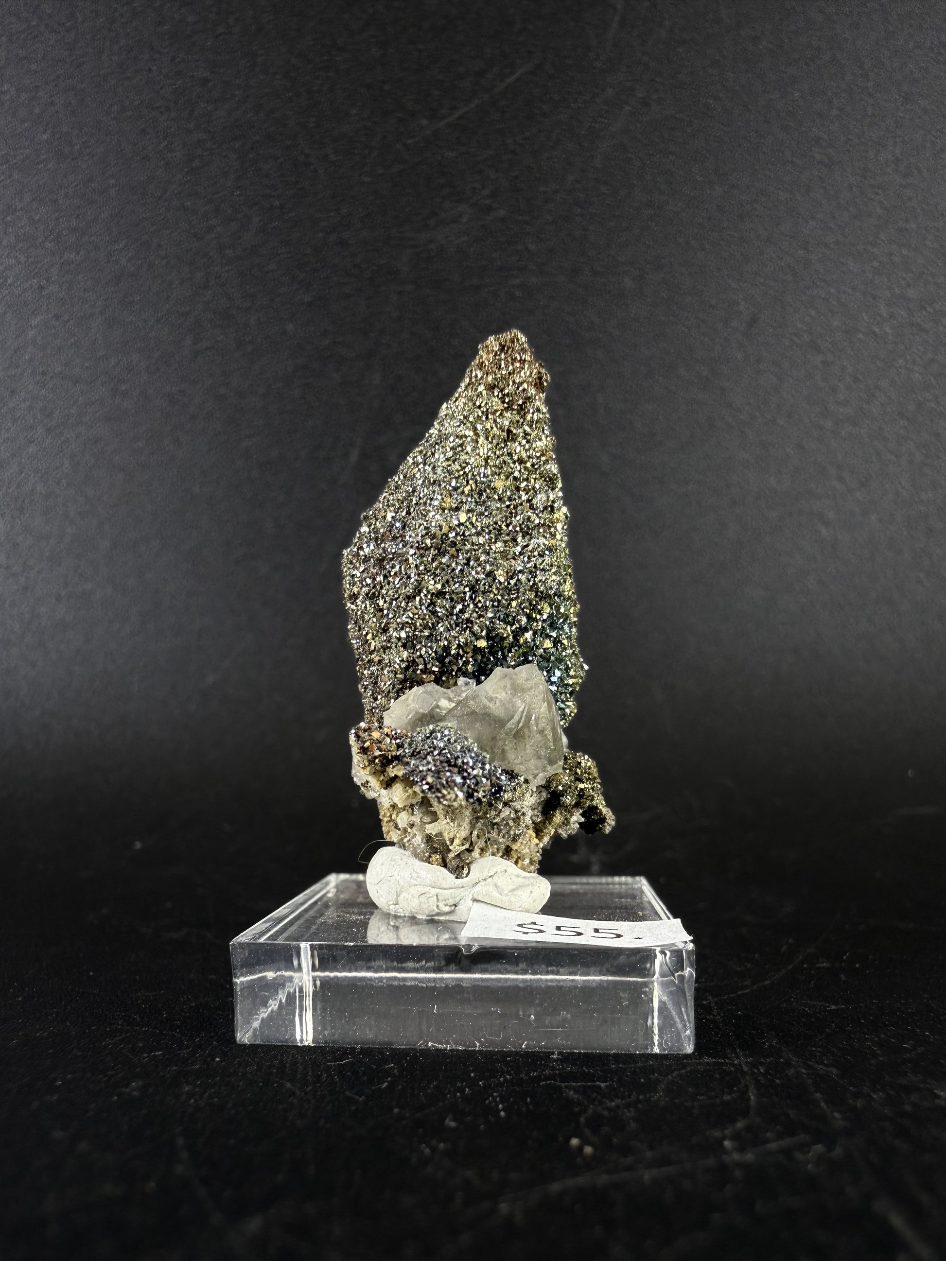 Marcasite on Calcite