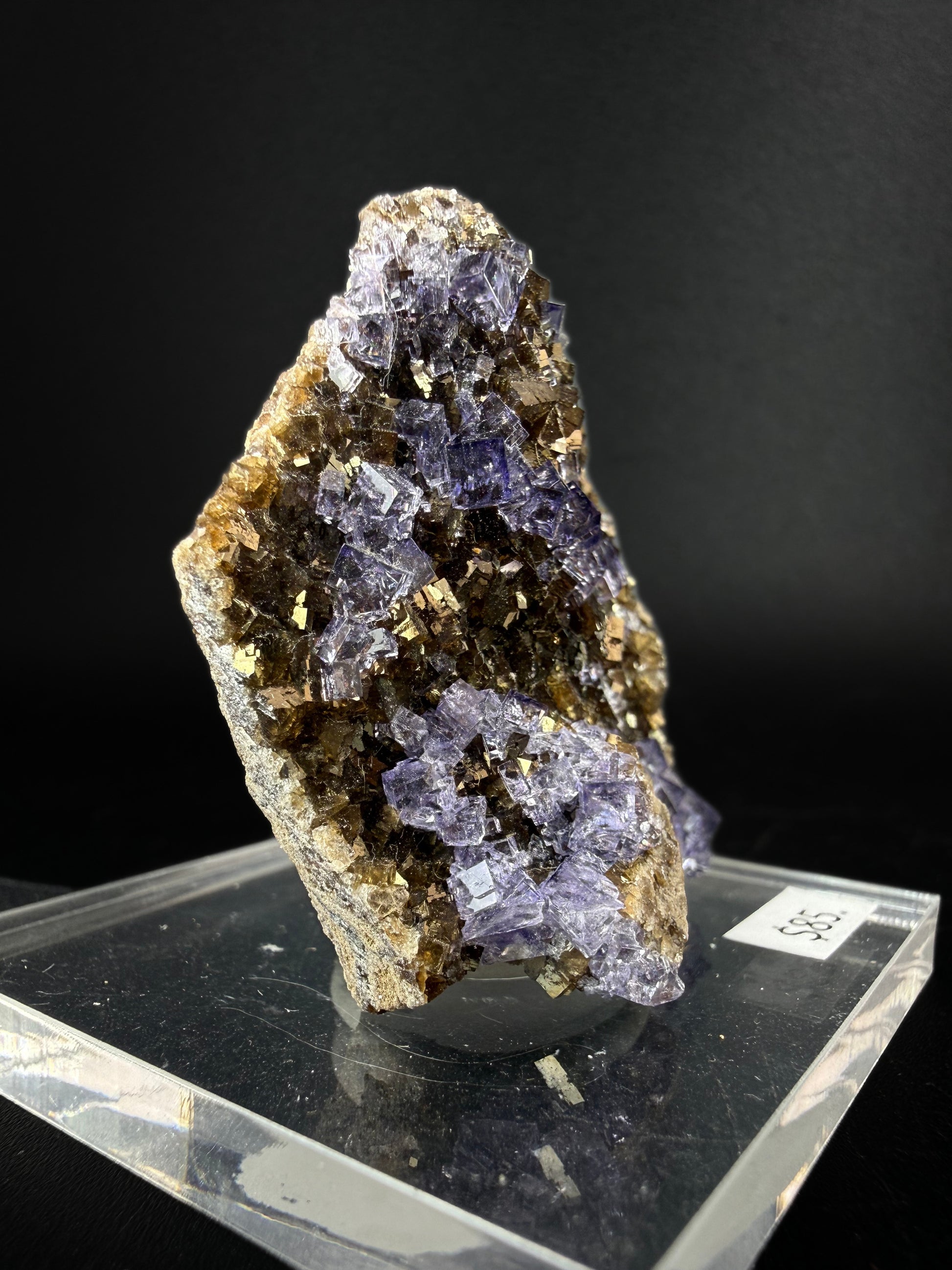 Pyrite with Fluorite