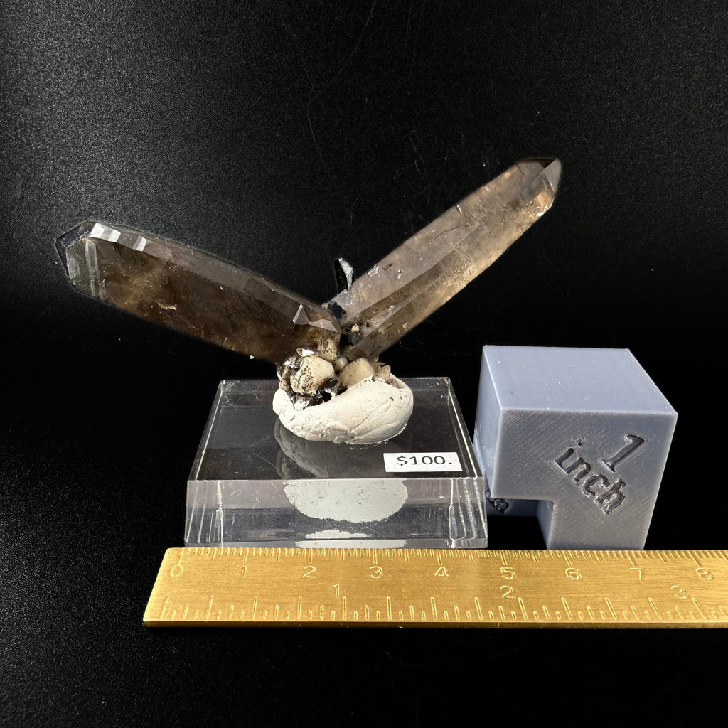 Smoky Quartz with Aegirine and Orthoclase