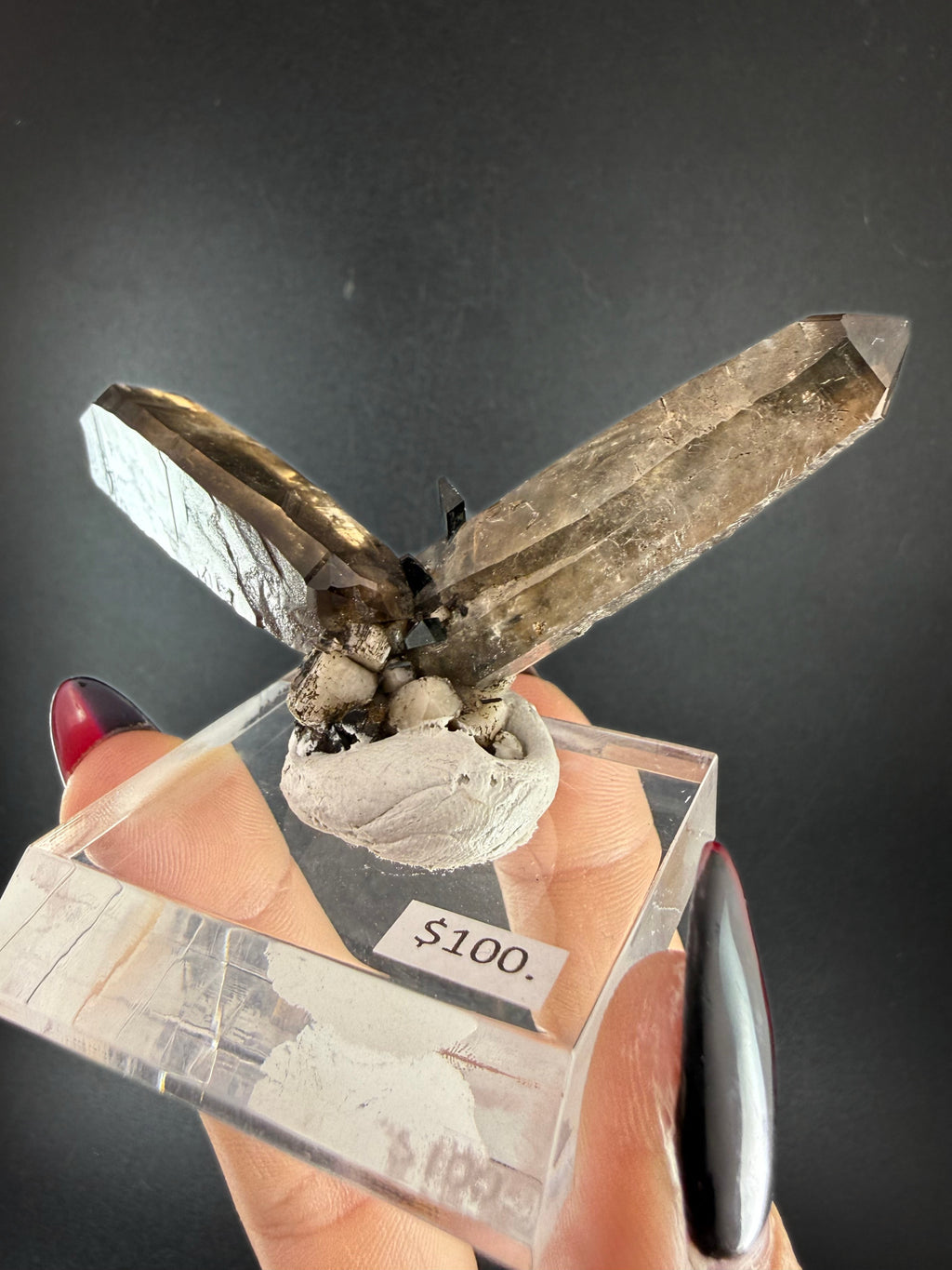 Smoky Quartz with Aegirine and Orthoclase