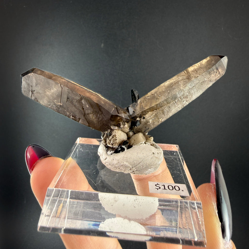 Smoky Quartz with Aegirine and Orthoclase