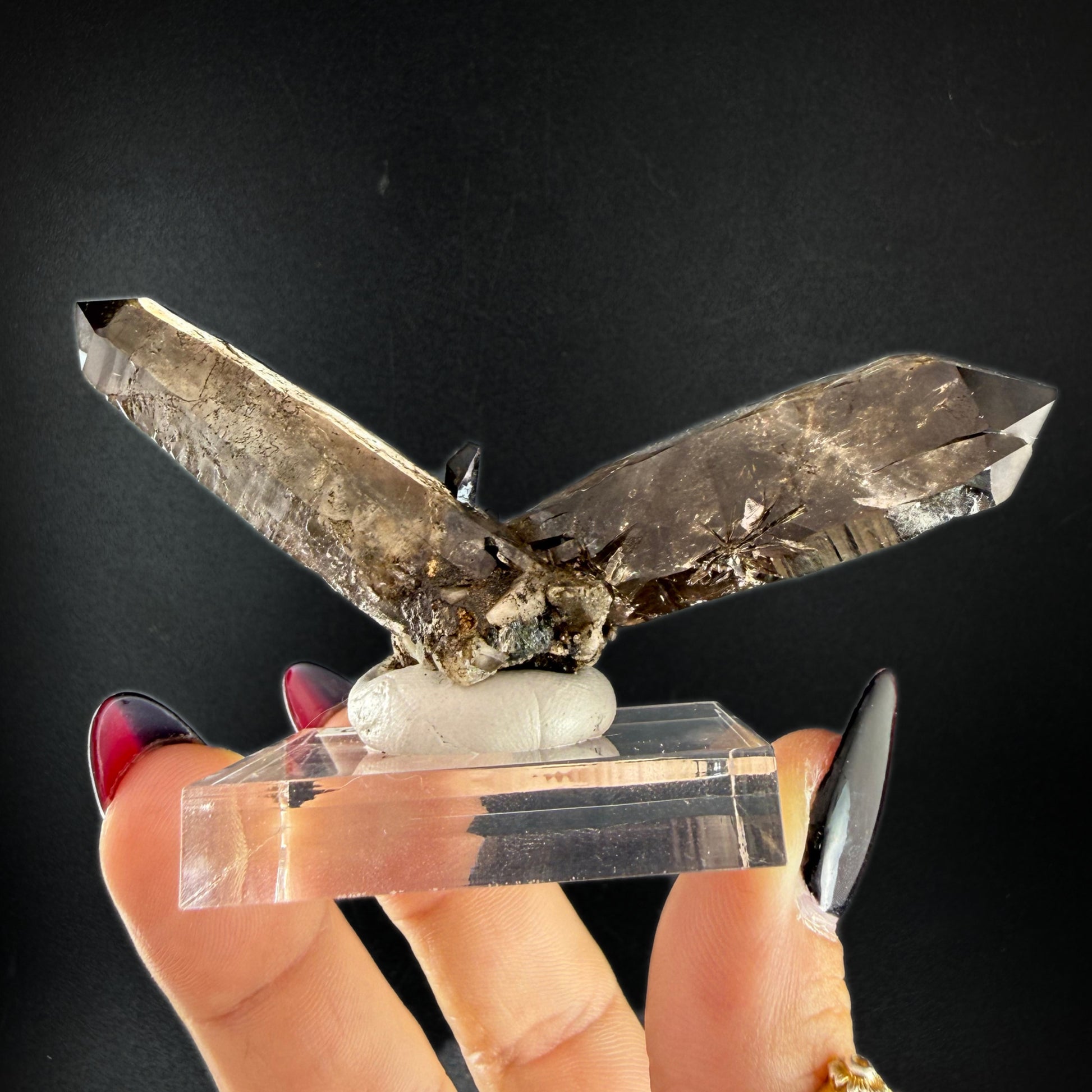 Smoky Quartz with Aegirine and Orthoclase
