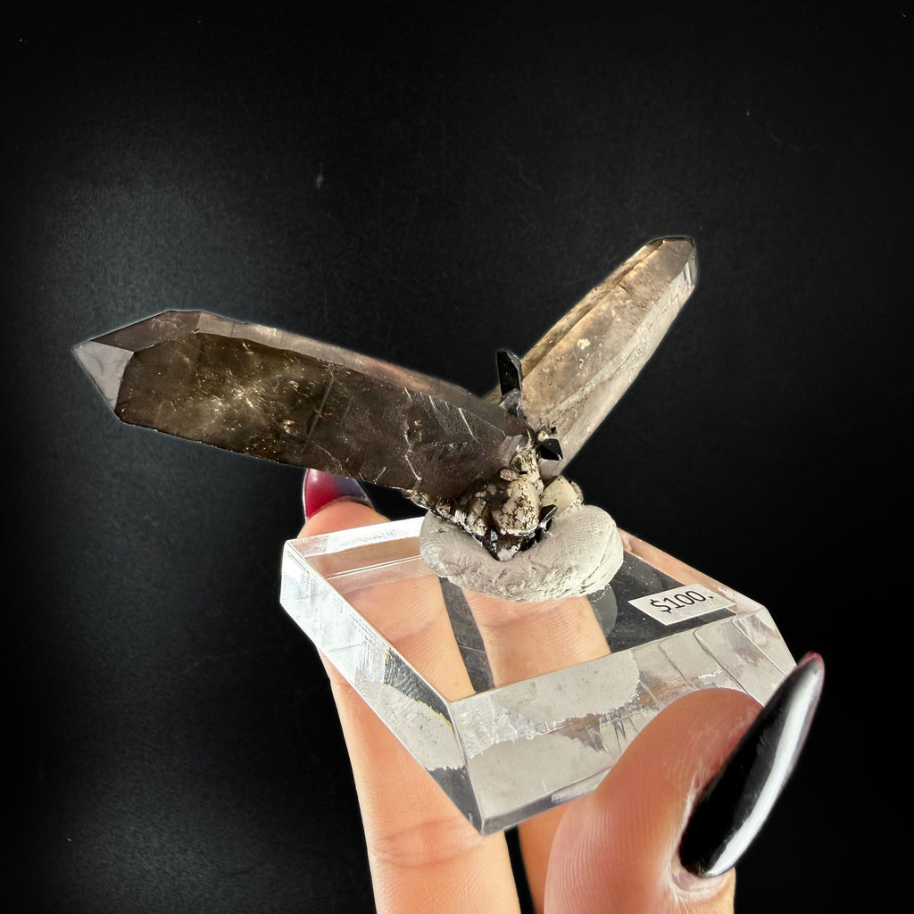 Smoky Quartz with Aegirine and Orthoclase