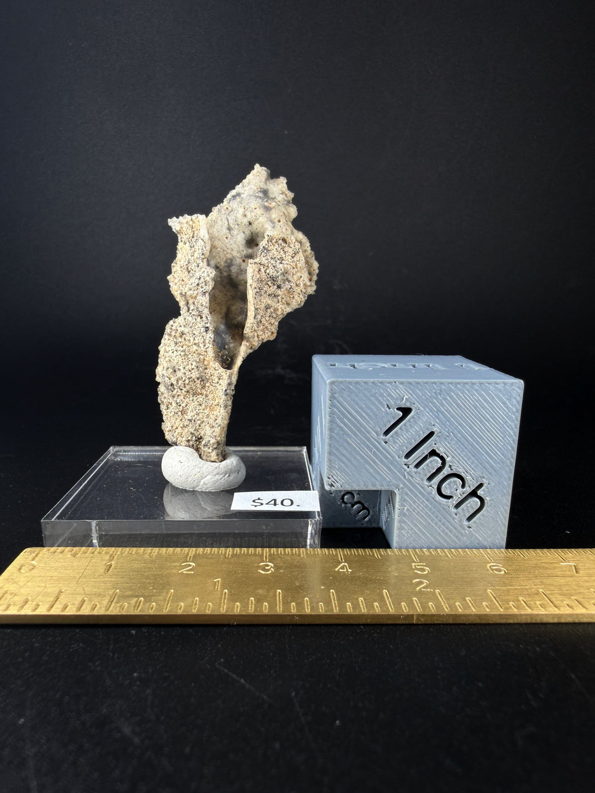 Fulgerite "Lightning strike captured in sand"