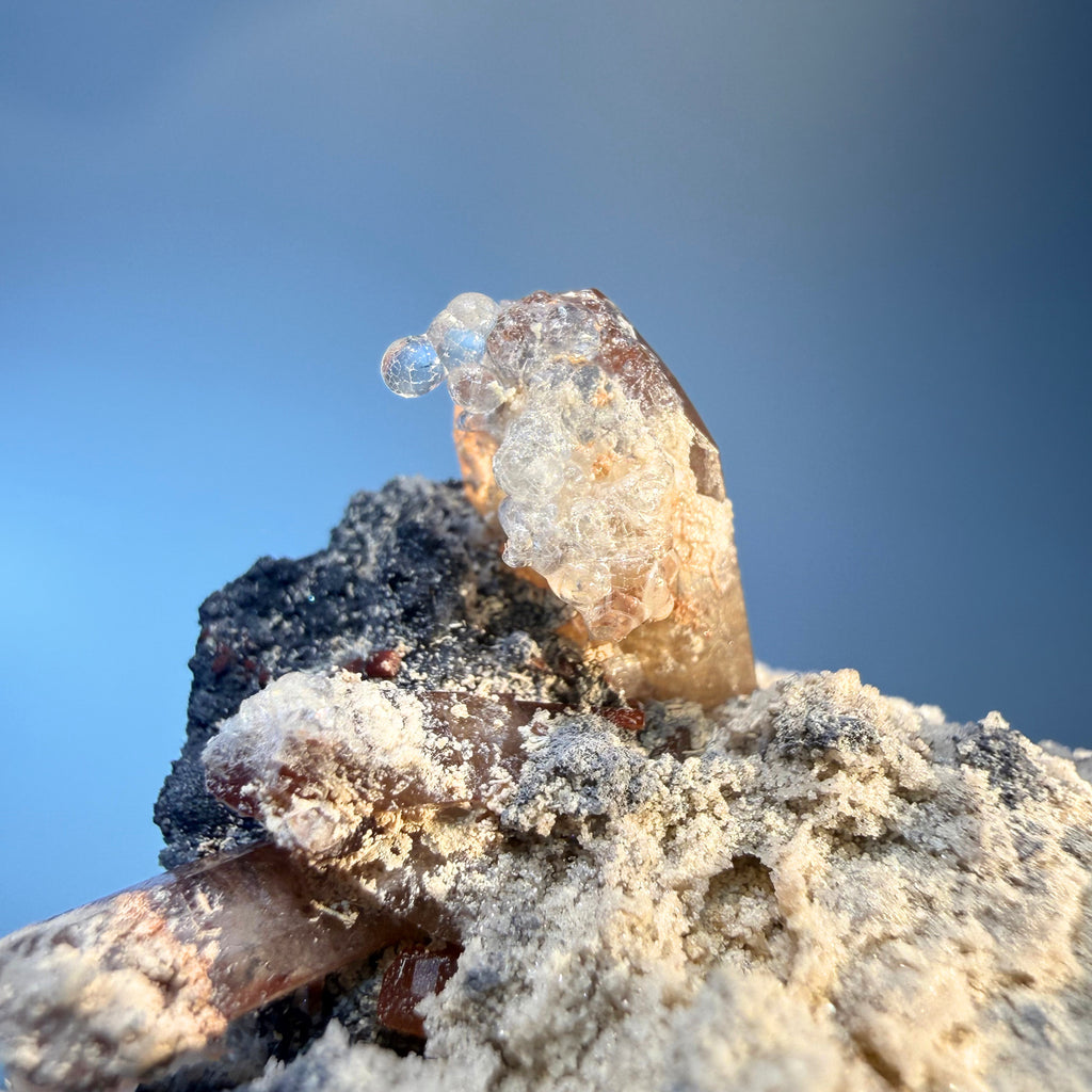 Topaz with Hyalite Opal
