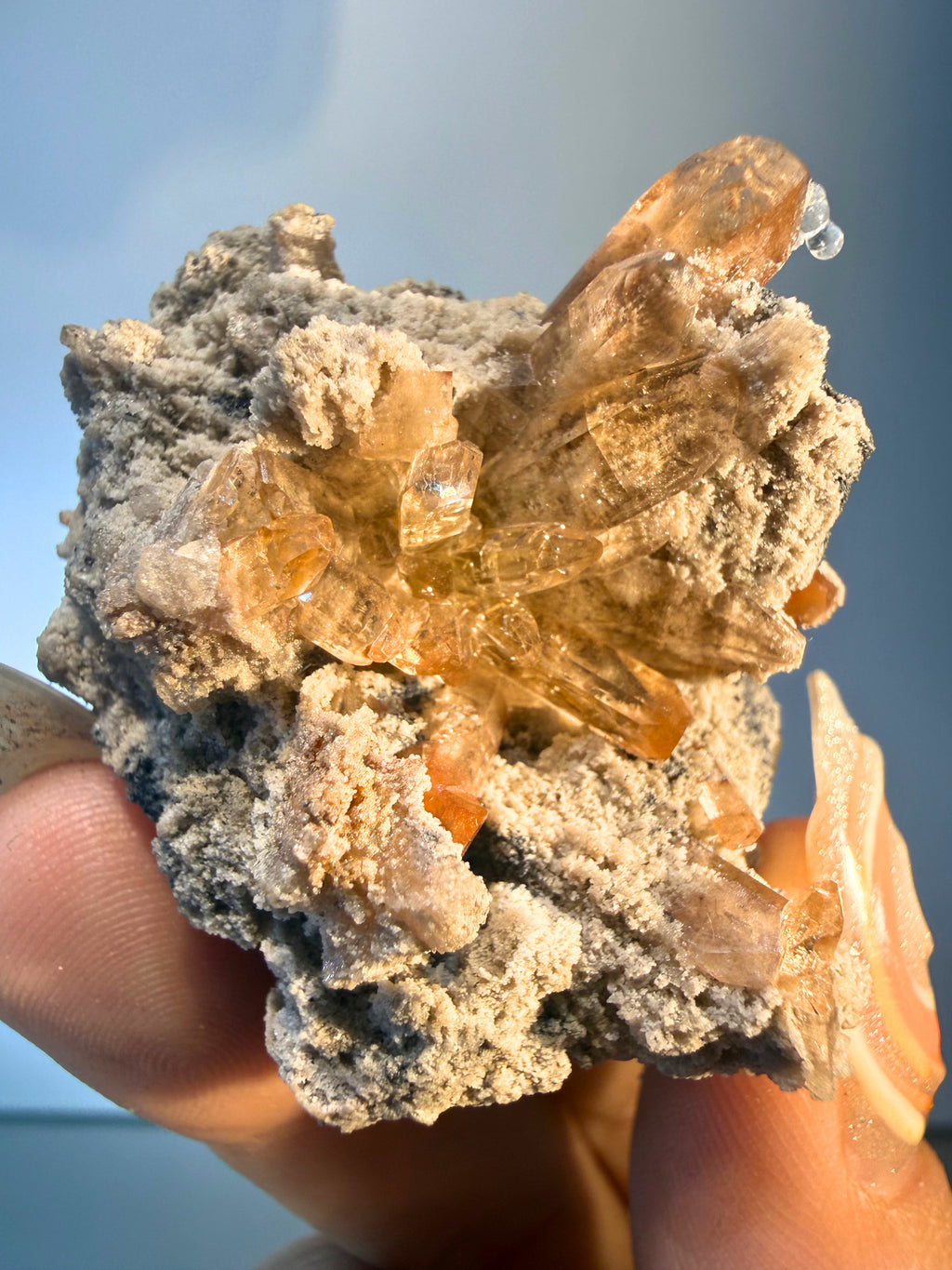 Topaz with Hyalite Opal