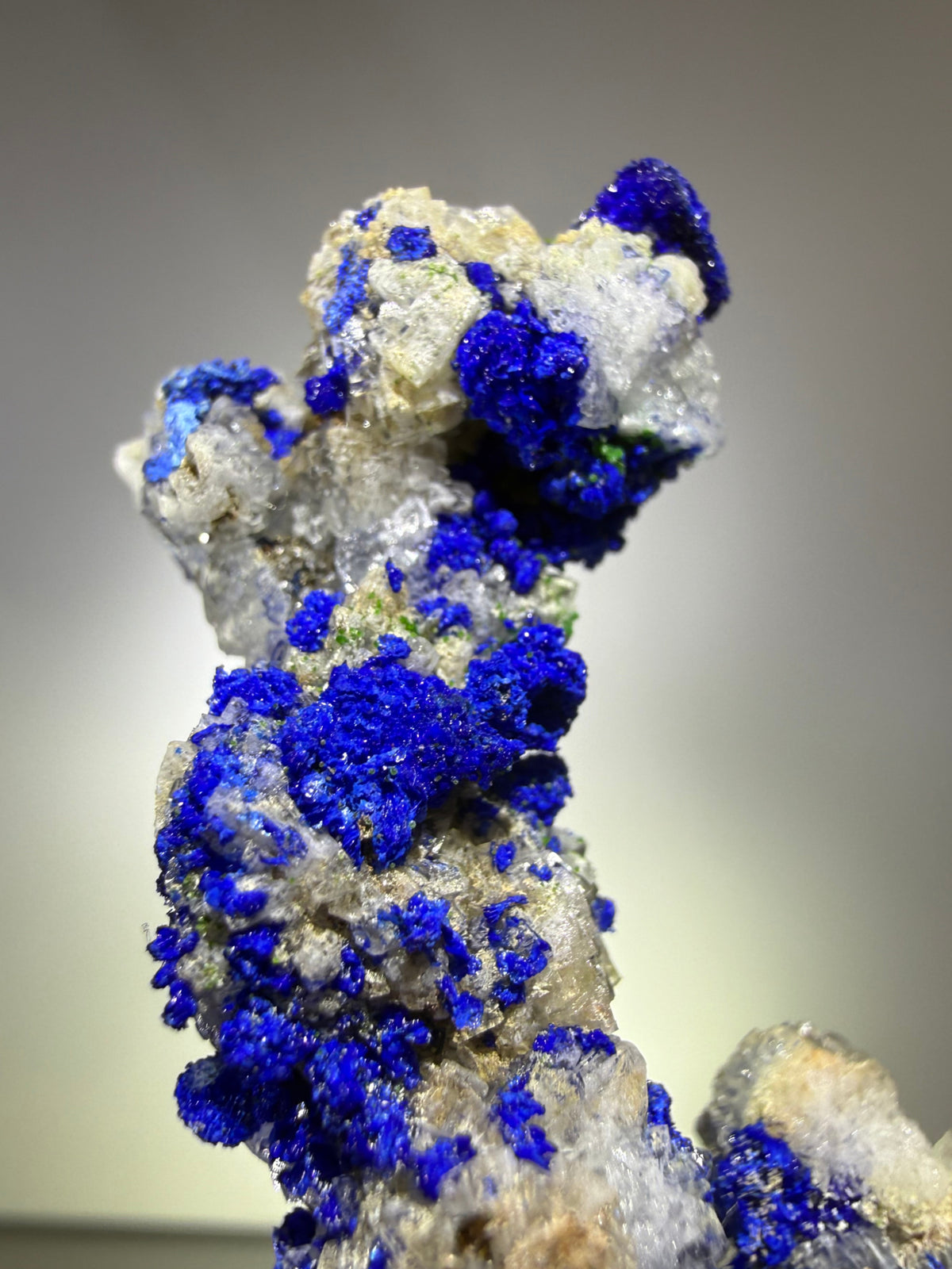 Azurite on Calcite