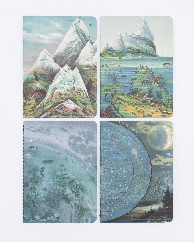 "Planet Earth" Pocket Notebook 4-pack