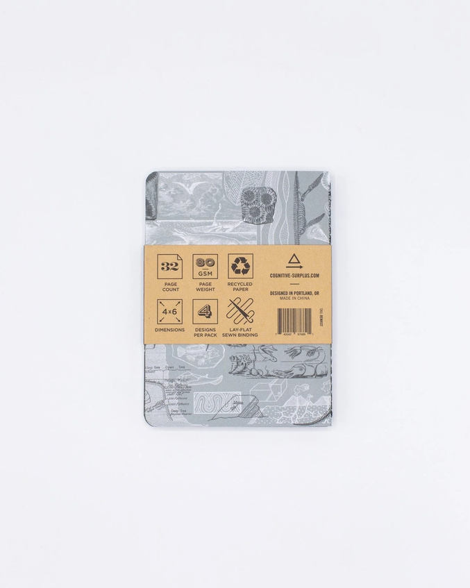 "Natural History" Pocket Notebook 4-pack