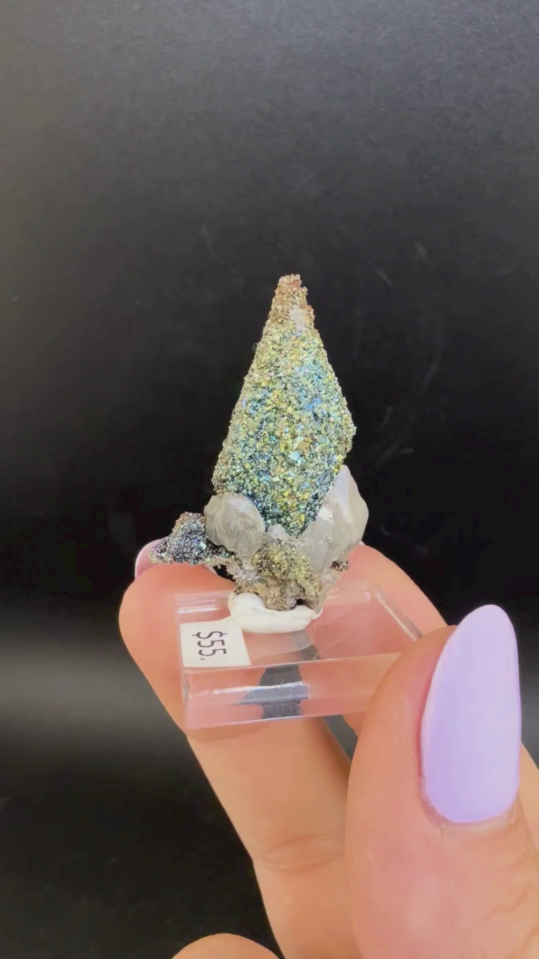 Marcasite on Calcite