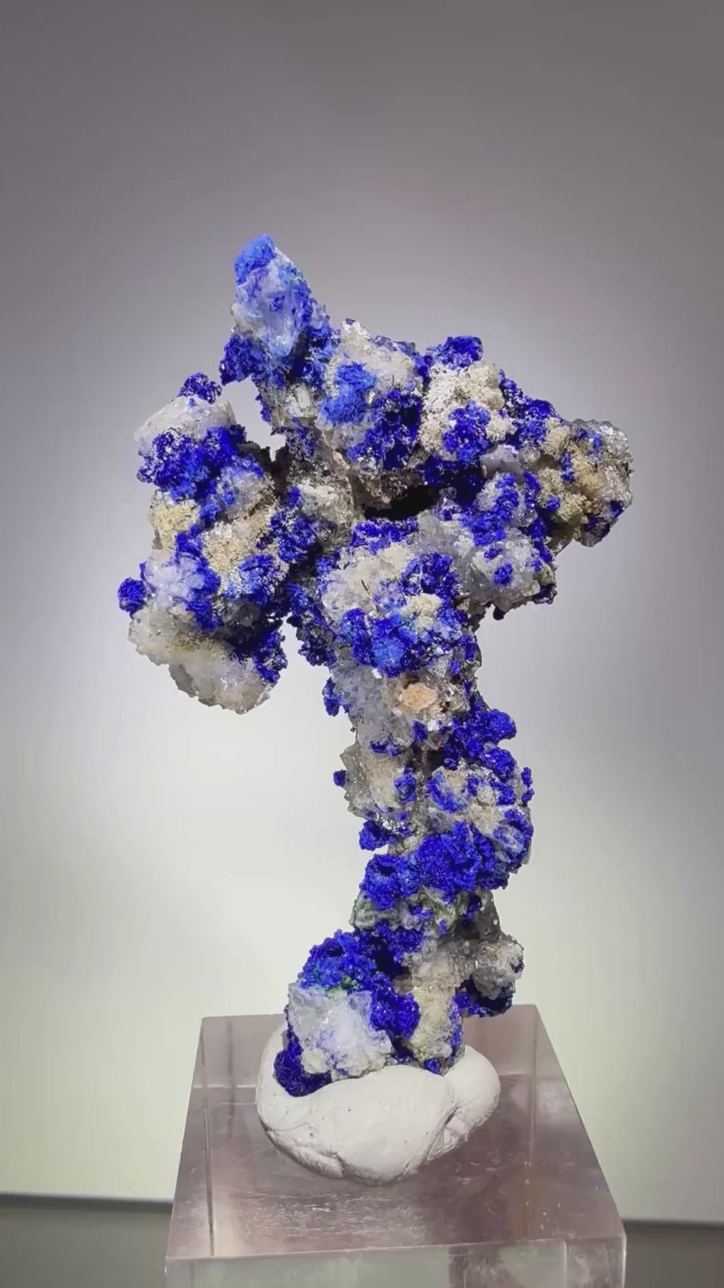 Azurite on Calcite