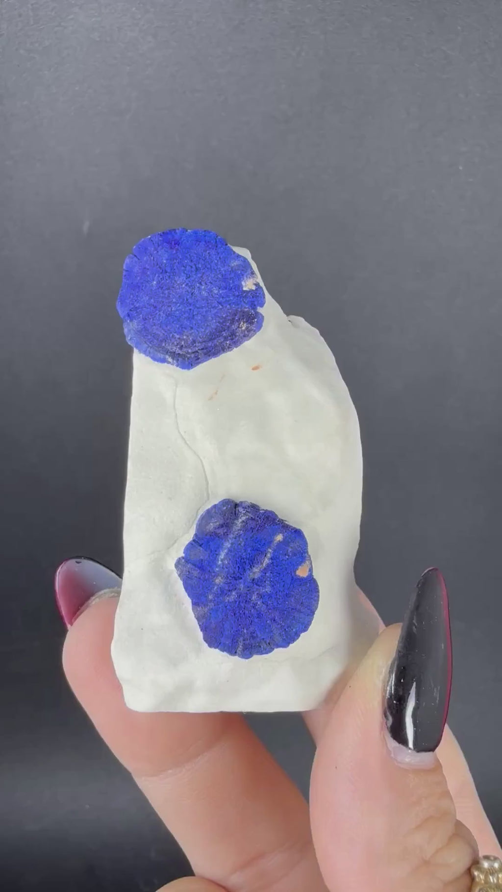 Azurite "suns"